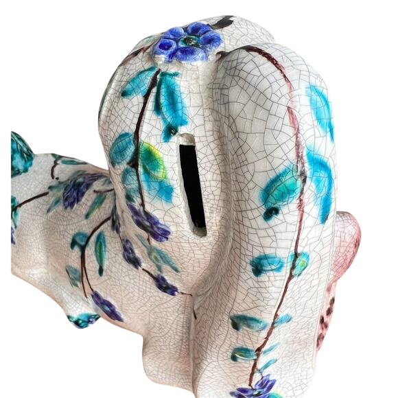 Vtg Italian Pottery Hound Dog Bank Ceramic Figurine Italy Mid Century Modern SEE - Picture 4 of 12